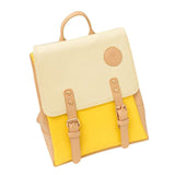 Women Leather Backpack Patchwork Bag