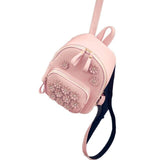 Sweety Flower Leather Backpack
