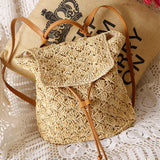 Straw Backpack Hollow-out Crochet Bag