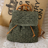 Straw Backpack Hollow-out Crochet Bag