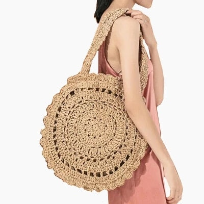 Women Big Circle Beach Handbags