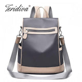 Preppy Style Women Backpack Oxford Cloth