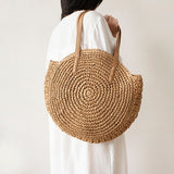Cotton Rope Hollow Straw Bag